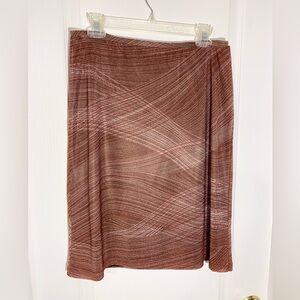 Y2K Express Metallic Patterned Stretch Skirt Vintage Burgundy Silver Size Medium